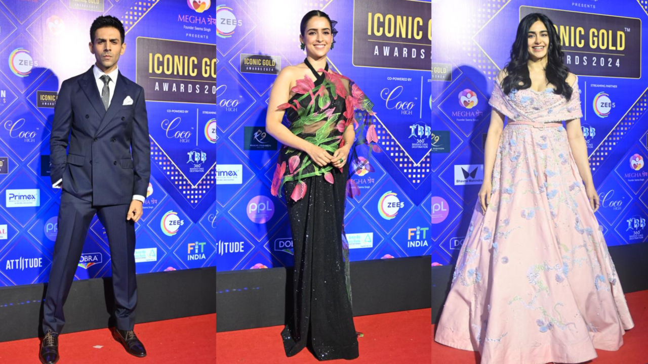 Iconic Gold Awards 2024: Kartik Aaryan, Sanya Malhotra, Adah Sharma Turn Heads At Red Carpet