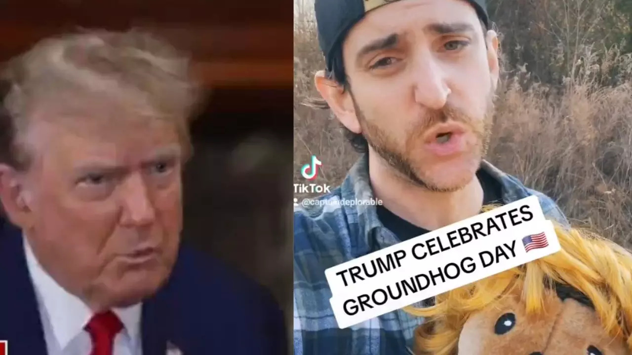 Trump Impersonator Asks Groundhog To Predict What Will Happen In 2024 | WATCH What Happens Next