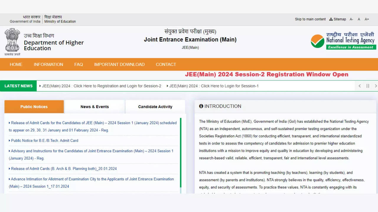 JEE Mains 2024 Answer Key Date: Session 1 Provisional Answer Key ...