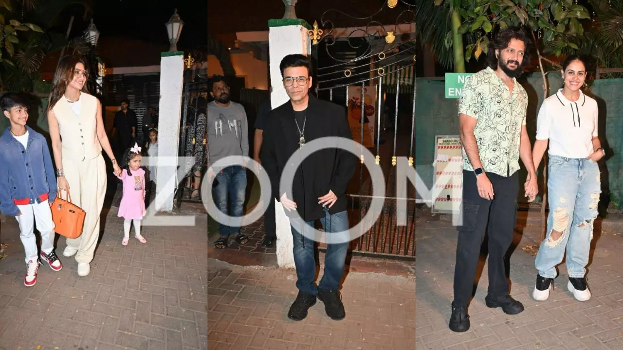 Genelia-Riteish, Shilpa Shetty And More Bollywood Celebs Arrive At Karan Johar's Kids' Birthday Bash In Style