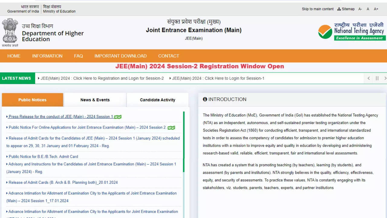 JEE Mains 2024 Answer Key Date: JEE Session 1 Official Key PDF Soon at jeemain.nta.ac.in