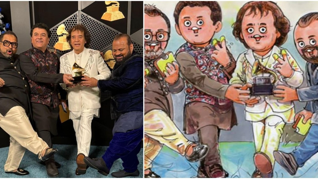 Amul Doodle Celebrates Grammy Win Of Shankar Mahadevan, Zakir Hussain's Band Shakti