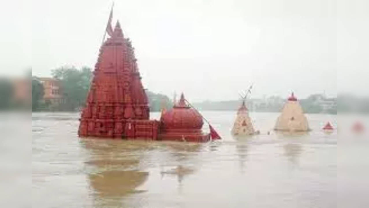 Jagannath temple that is partially submerged