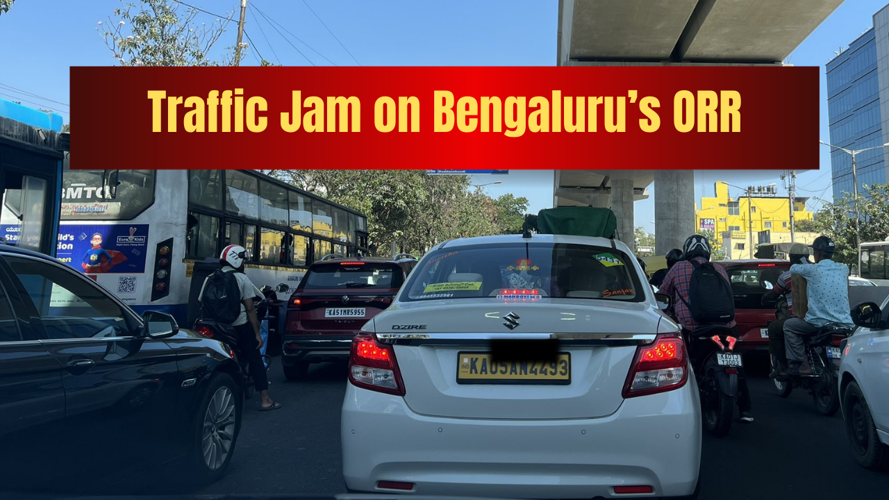 Traffic Jam on Bengaluru's ORR