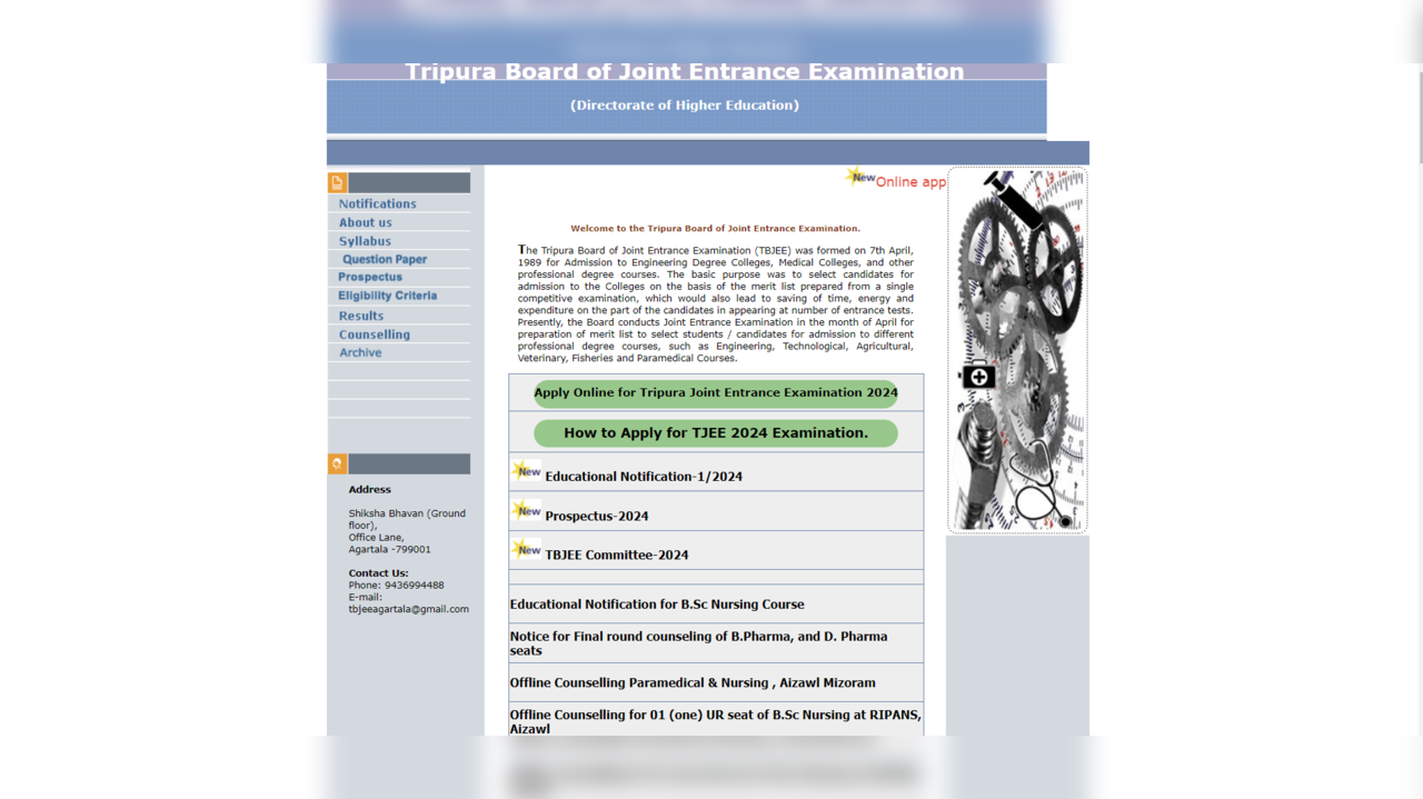 Tripura JEE 2024
