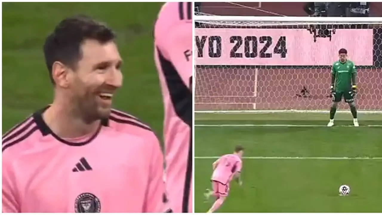 Lionel Messi Bursts Into Laugher After Teammate Misses Penalty