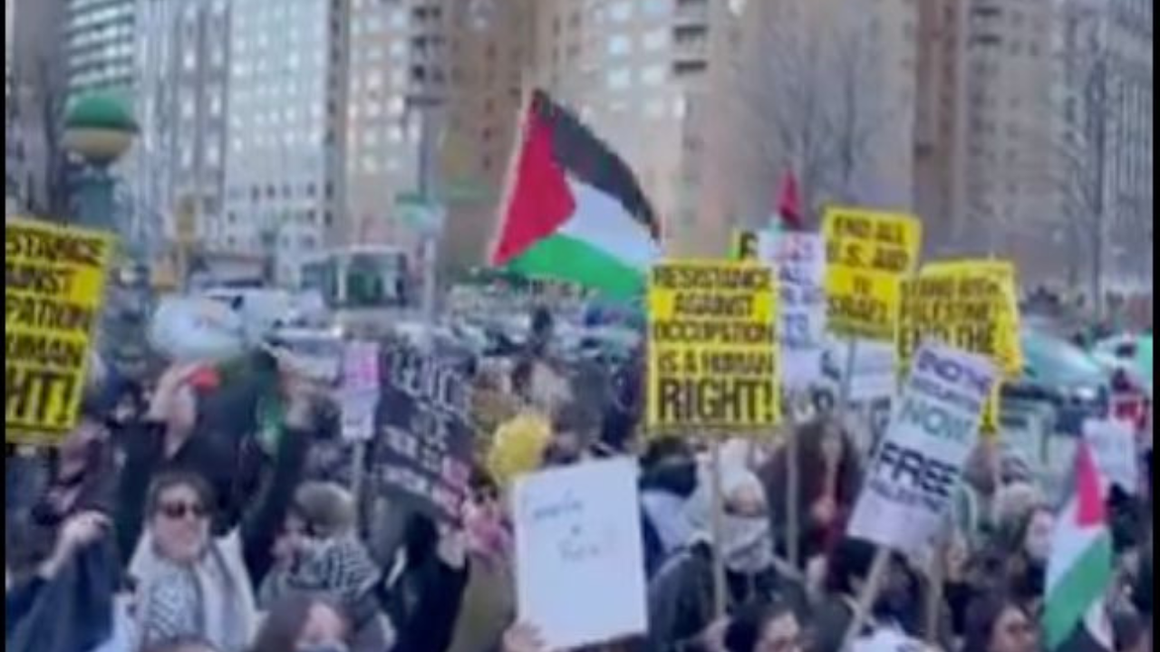 Biden's Motorcade In NYC Met With Anti-Israel Protests