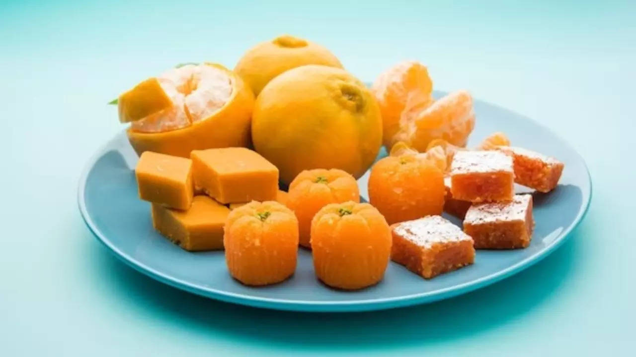 nagpur special orange barfi  health benefits and recipe in marathi