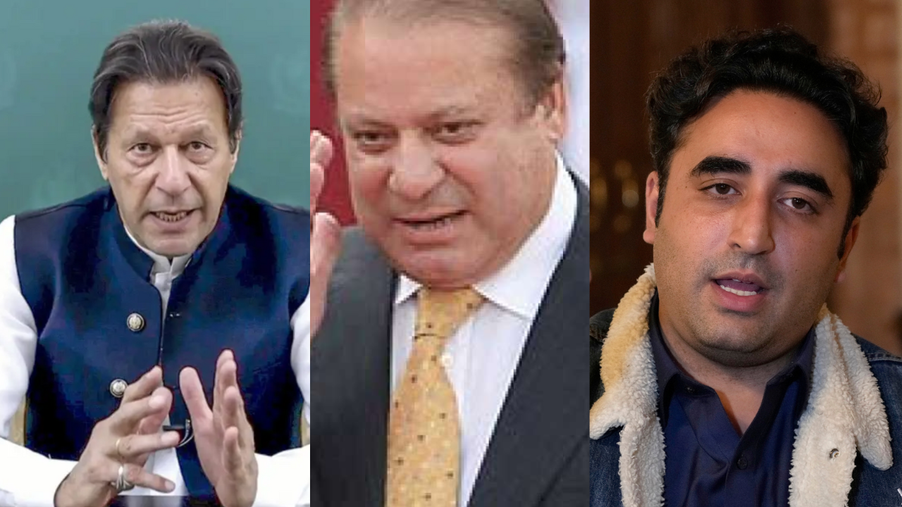 Imran Khan, Nawaz Sharif and Bilawal Bhutto