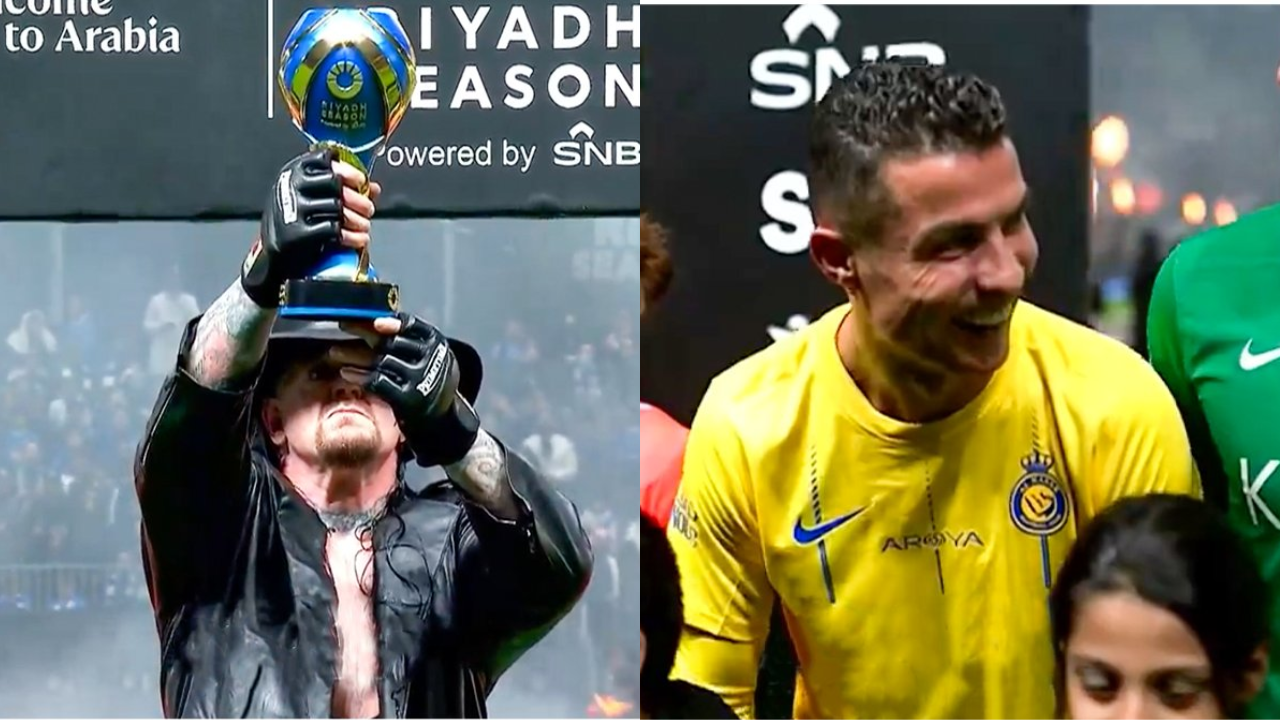 Cristiano Ronaldo Reacts To Undertaker’s Dramatic Appearance Before Al-Nassr vs Al-Hilal Clash