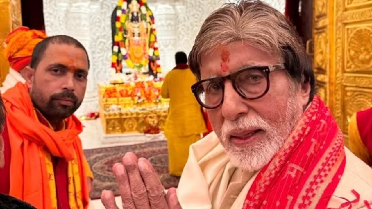 Amitabh Bachchan Revisits Ram Mandir In Ayodhya To Seek Blessings After Grand Inauguration