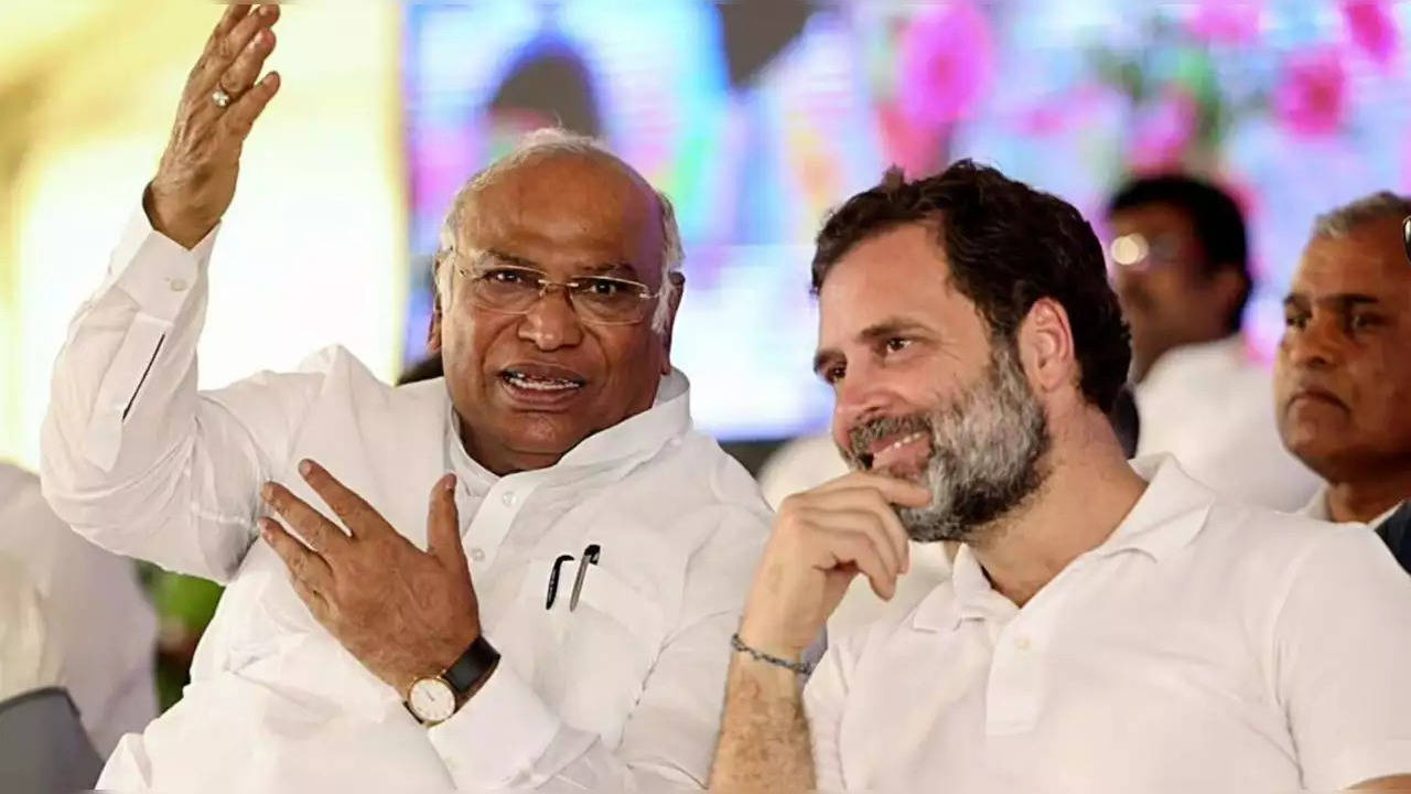 Kharge and Rahul Gandhi.