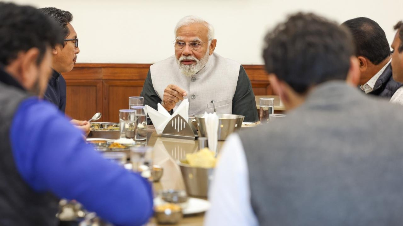 PM Modi Joins MPs Across Party Lines For Lunch At Parliament Canteen