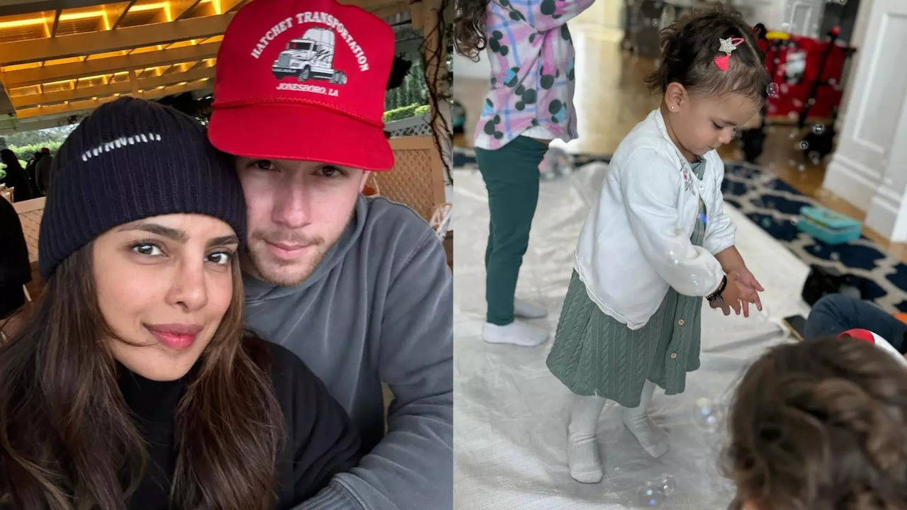 ​Priyanka Chopra, Nick Jonas and their daughter Malti Marie spending quality time together