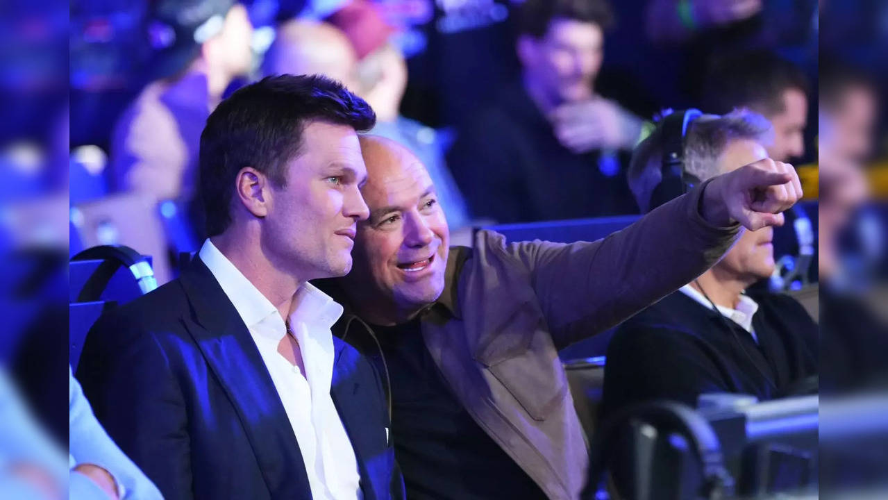 Tom Brady and Dana White watching Power Slap 6 Together