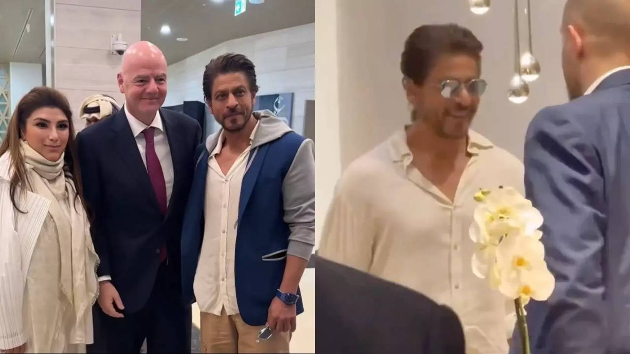 SRK: Shah Rukh Khan All Smiles As He Attends Jordan vs Qatar Asian Cup ...