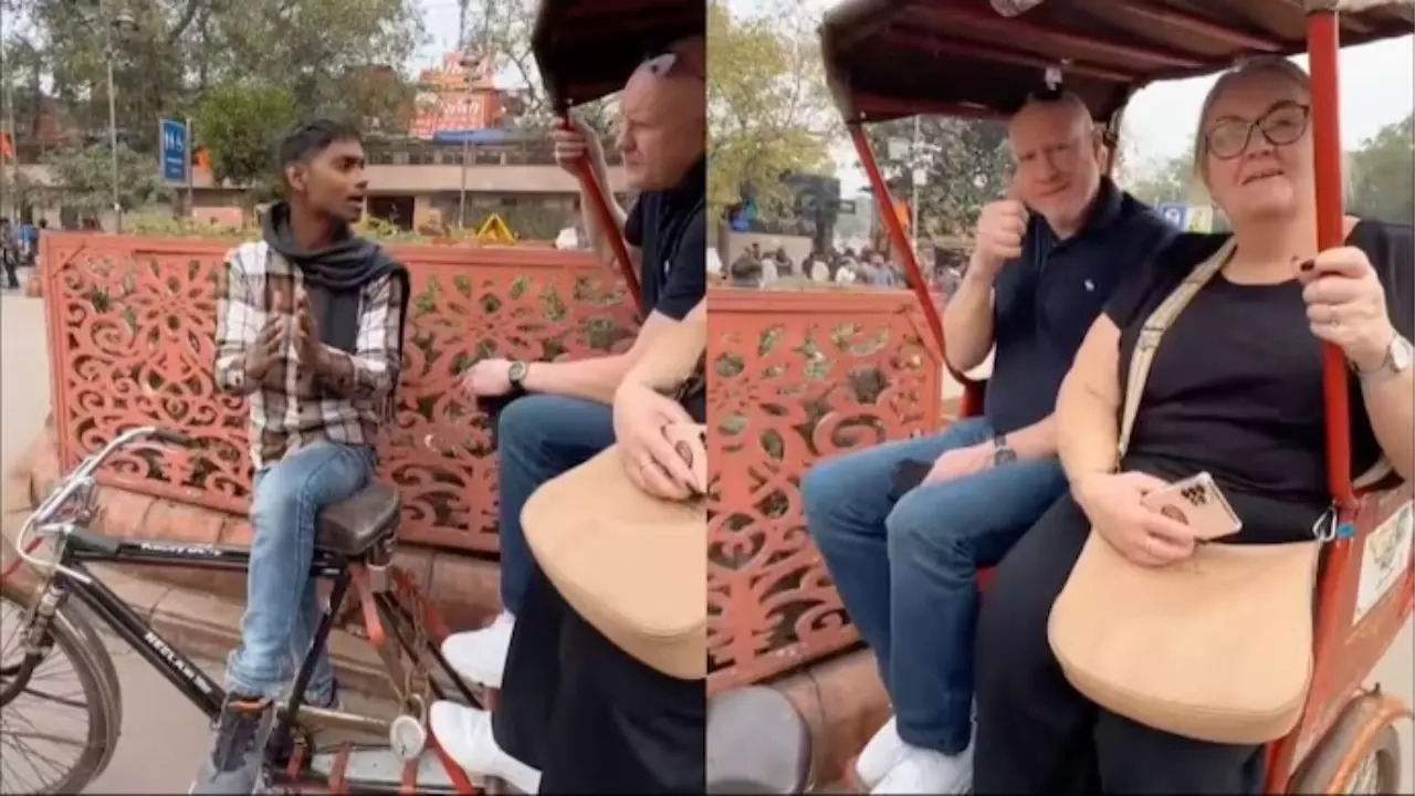 Delhi Cycle-Rickshaw Driver Impresses Tourists with Fluent English