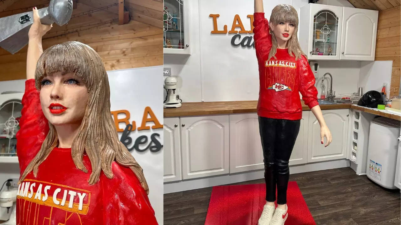 Woman Bakes Life-Size Taylor Swift Cake Holding NFL Trophy, Netizens React