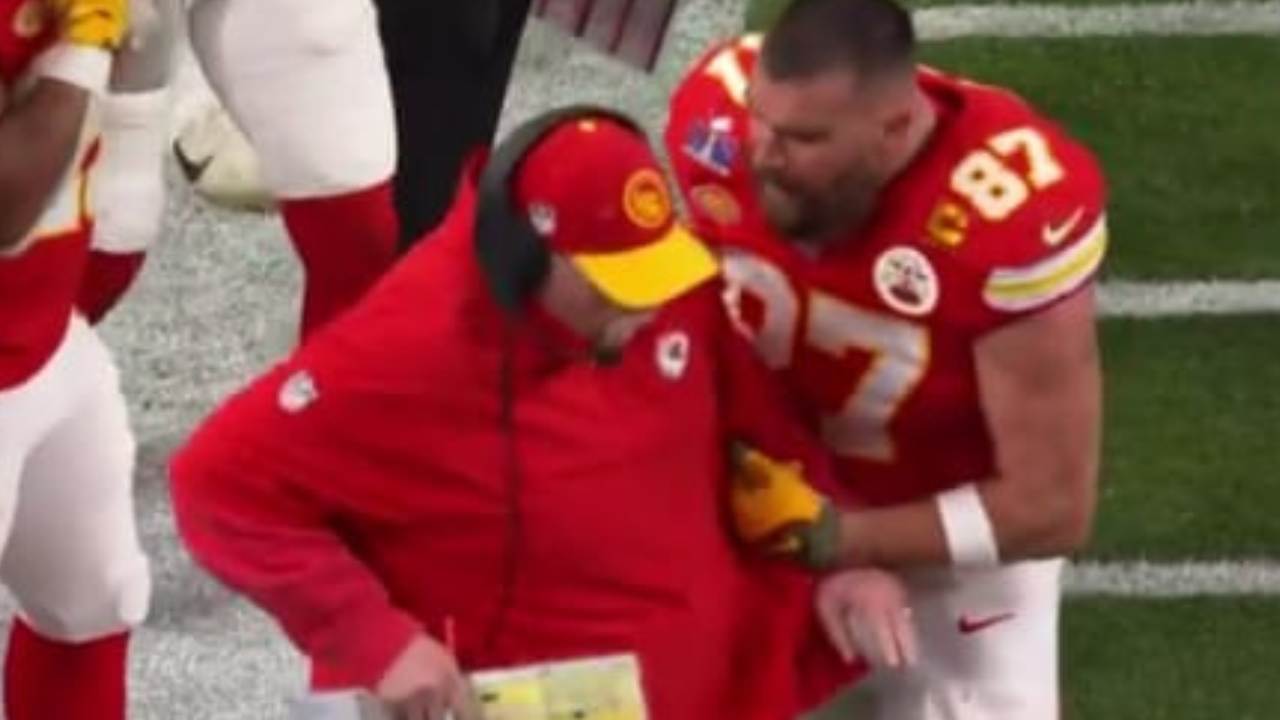 Travis Kelce Pushes Andy Reid