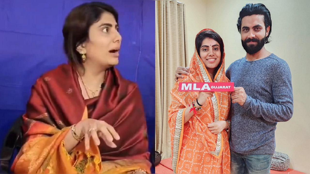 Ravindra Jadeja's wife Rivaba loses cool on a reporter after being asked about accusations made by Jadeja's father