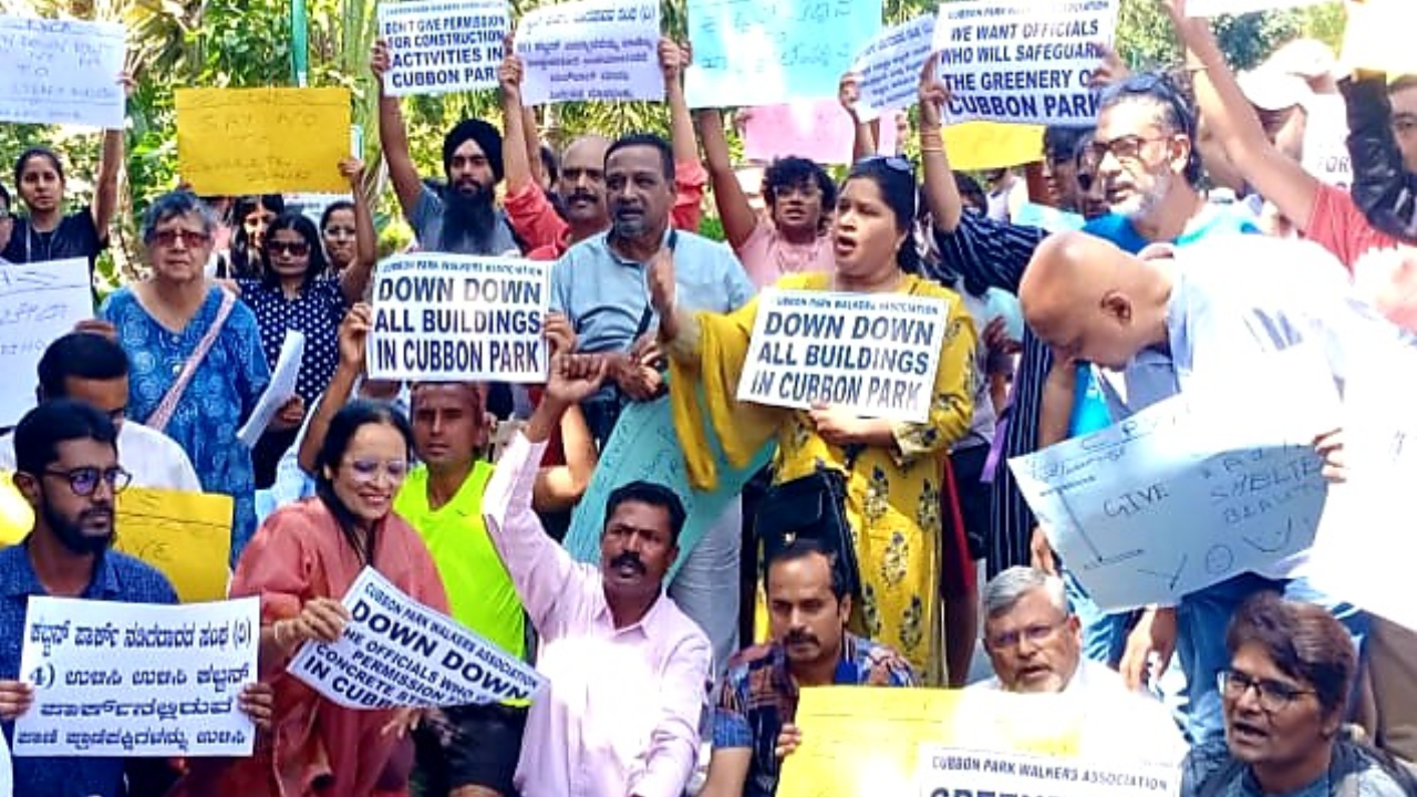 Bengaluru News: Bengaluru: Protests Against Proposed 10-Storey Building In Cubbon Park | Bengaluru News, 