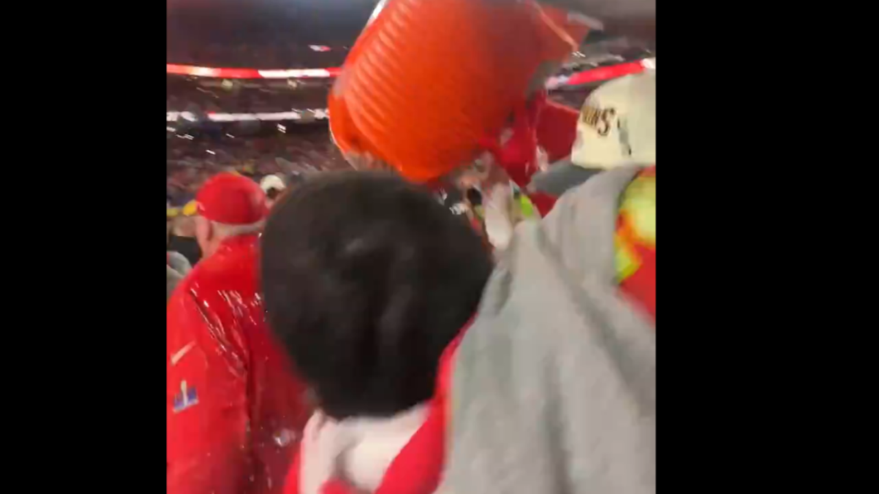 Andy Reid and Kansas City Chiefs Players celebrate with Gatorade