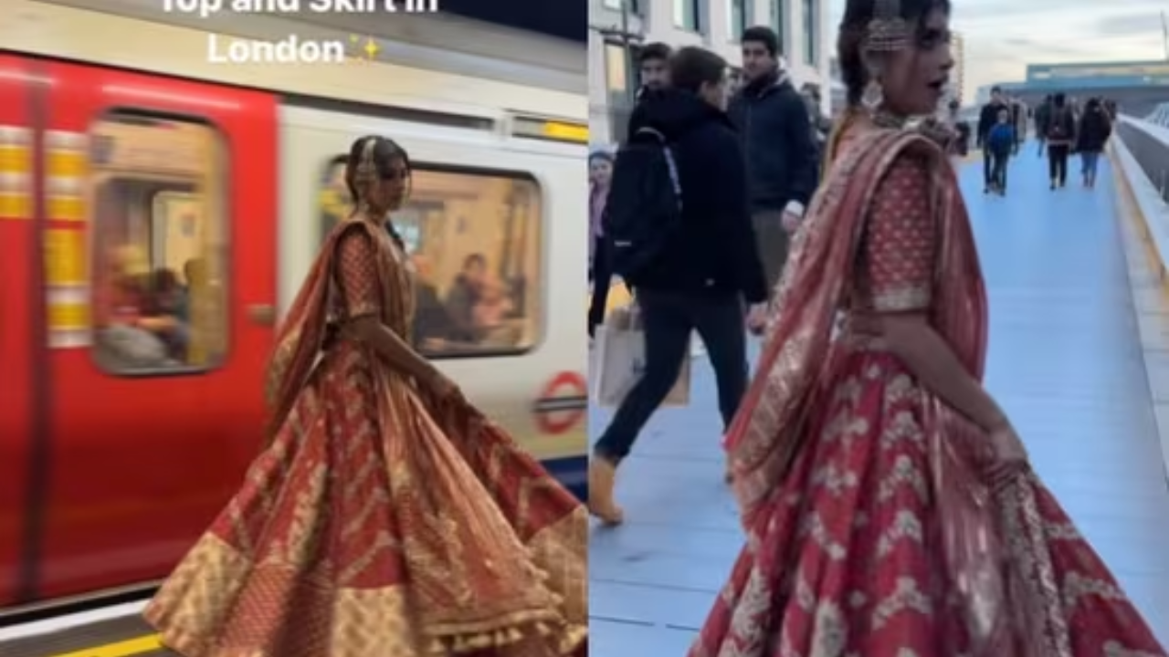 Vídeo viral: Londres se dirige a ver a esta modelo hispano-india en lehenga