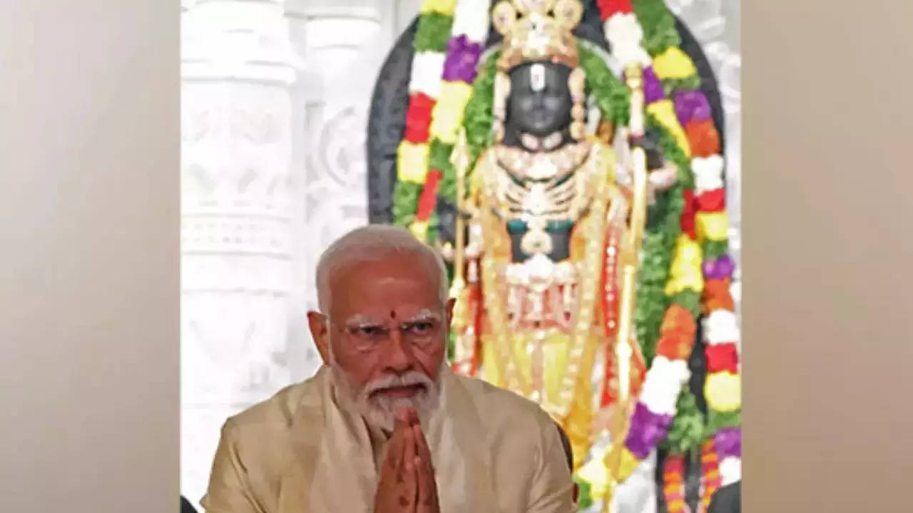 PM Narendra Modi at Ram Mandir in Ayodhya