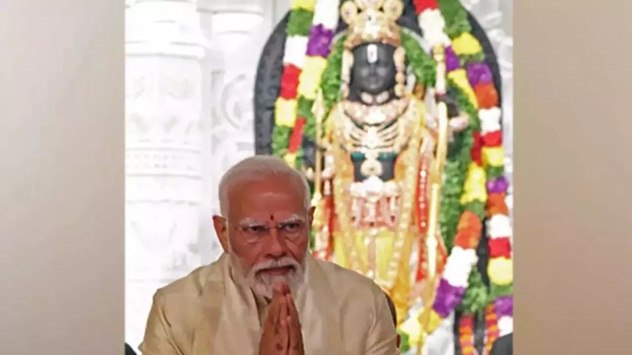 PM Narendra Modi at Ram Mandir in Ayodhya