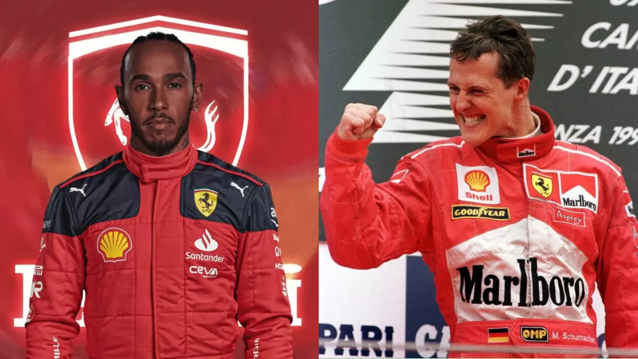 Lewis Hamilton and Michael Schumacher