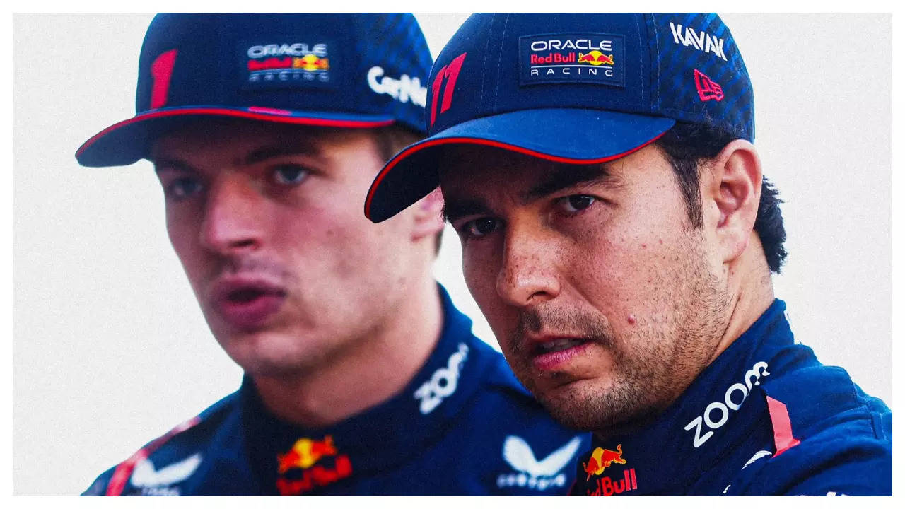 Sergio Perez and Max Verstappen