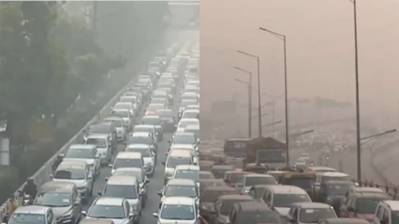 Heavy traffic snarl witnessed at borders ahead of farmers' 'Delhi Chalo' march today.