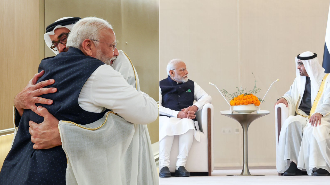 A Warm Hug, One-On-One Meeting And More: Details On PM Modi's UAE Visit