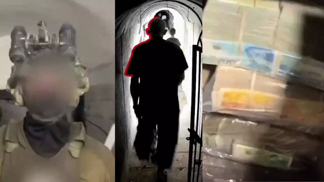 Yayha Sinwar's Secret Home Inside Gaza Tunnel Exposed: 'Millions In Cash', Fancy Perfumes And UN Aid | VIDEO