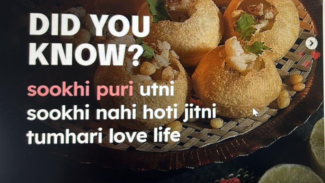 Zomato Took to Instagram to Share the Creative