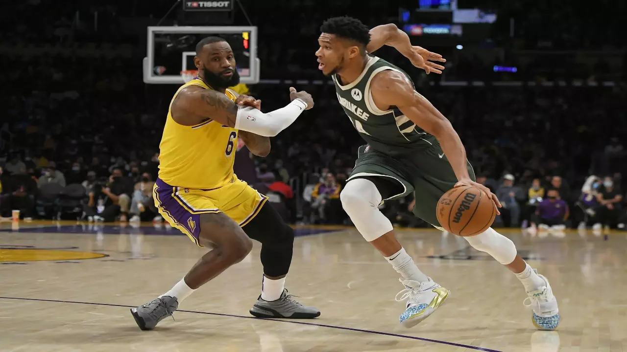 LeBron James and Giannis Antetokounmpo