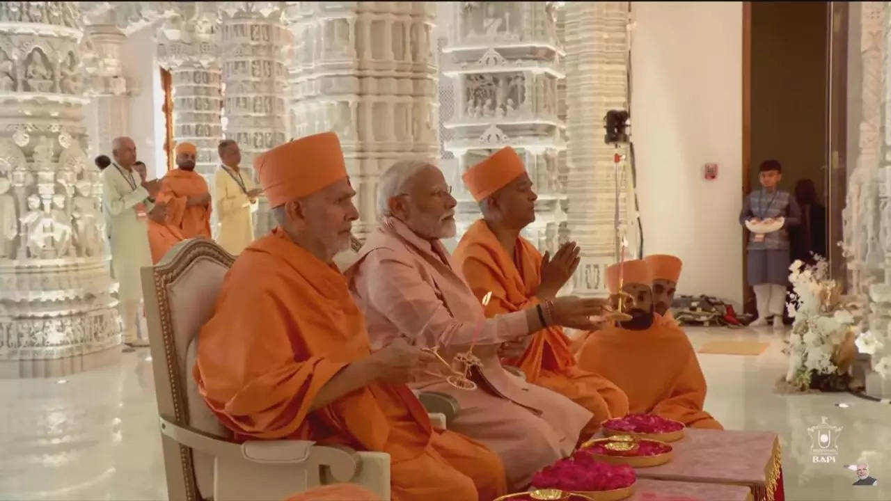 PM Modi Inaugurates 1st Hindu Temple In Abu Dhabi