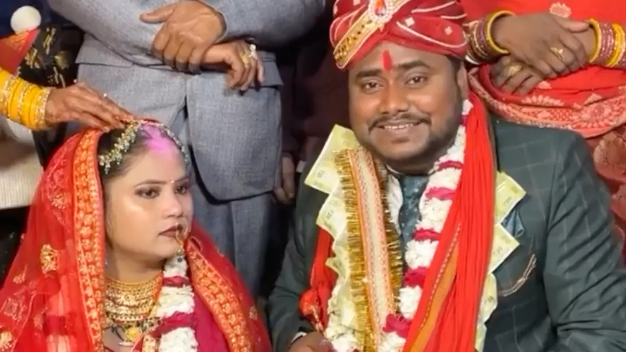 Raja Babu completes a wedding ritual while lip-syncing for a reel. | Courtesy: Raja Blogs/Youtube