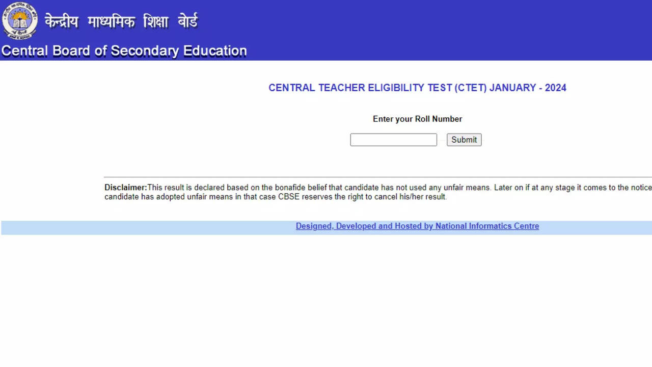 CTET Result 2024 Released on ctet.nic.in, Check CBSE CTET January Result Direct Link