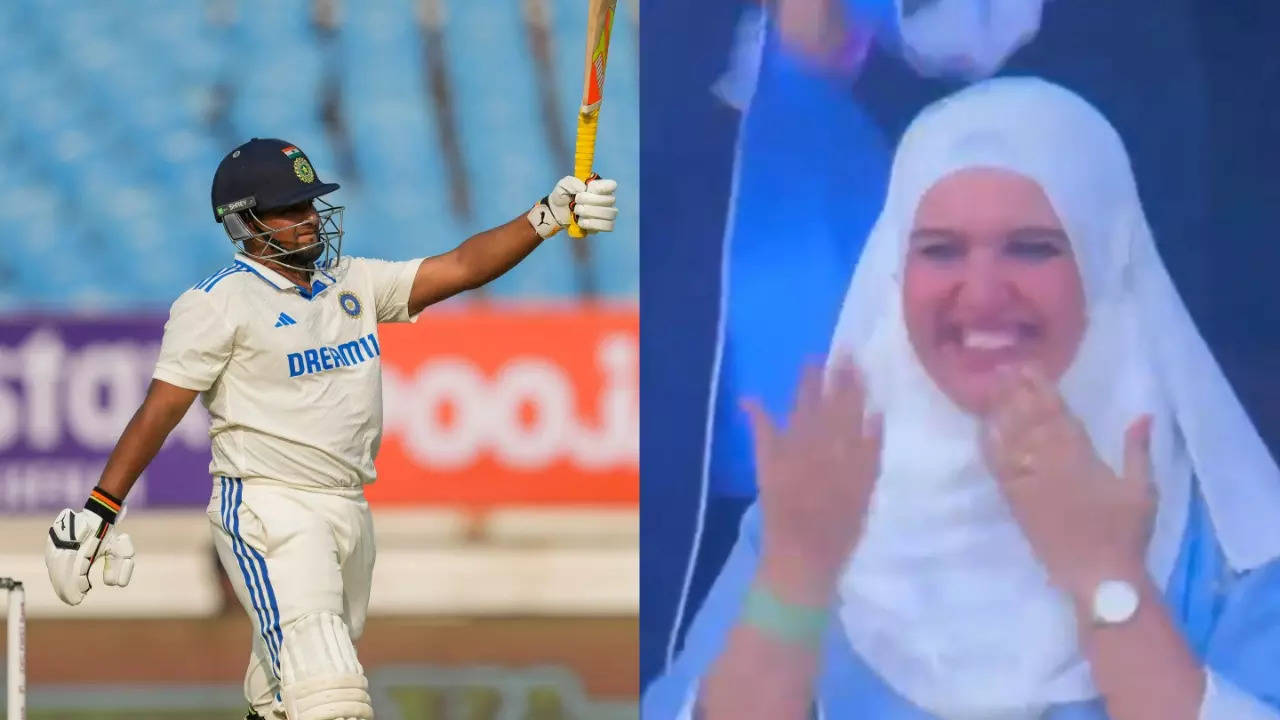 WATCH: Sarfaraz Khan's Wife's HEARTWARMING Reaction After He Slammed Fifty On Test Debut Goes VIRAL