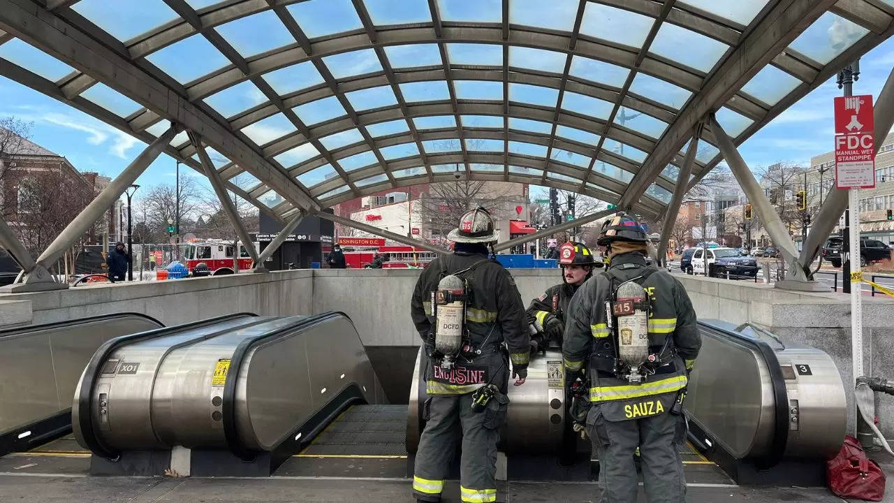 Eastern Market Metro Station: Train Service At Washington DC Suspended Amid Evacuations After Smoke On Platform | VIDEO