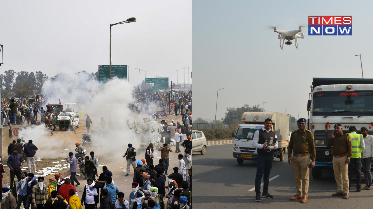 Amnesty International Slams Haryana Police For Using Tear Gas Drones To Block Farmers Protest