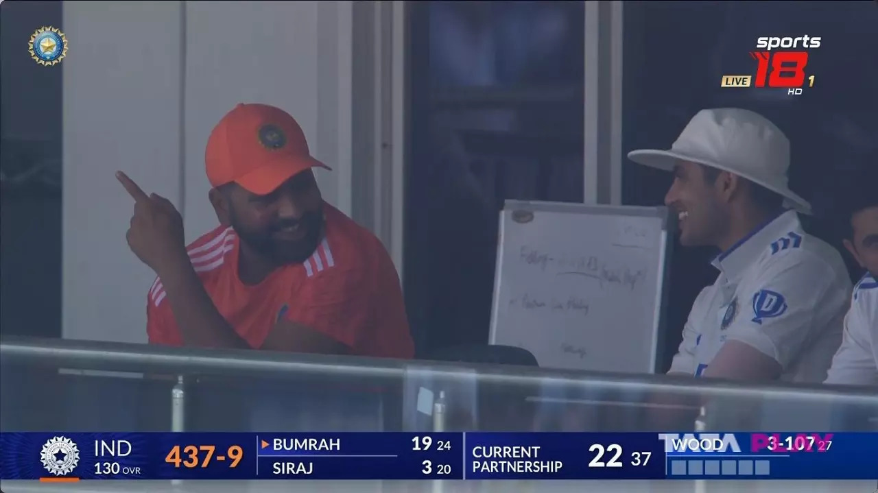 Indian skipper Rohit Sharma's animated chat after watching Jasprit Bumrah's batting in 3rd Test goes viral