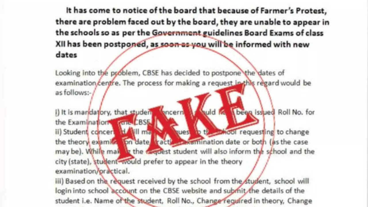 CBSE Board Exams 2024 Postponed Due to Farmers Protest? CBSE Releases Important Notice to Debunk Rumours