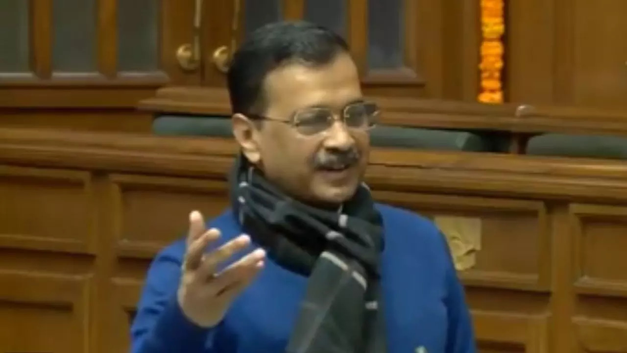 ​Delhi Chief Minister Arvind Kejriwal speaks in the Vidhan Sabha on Friday