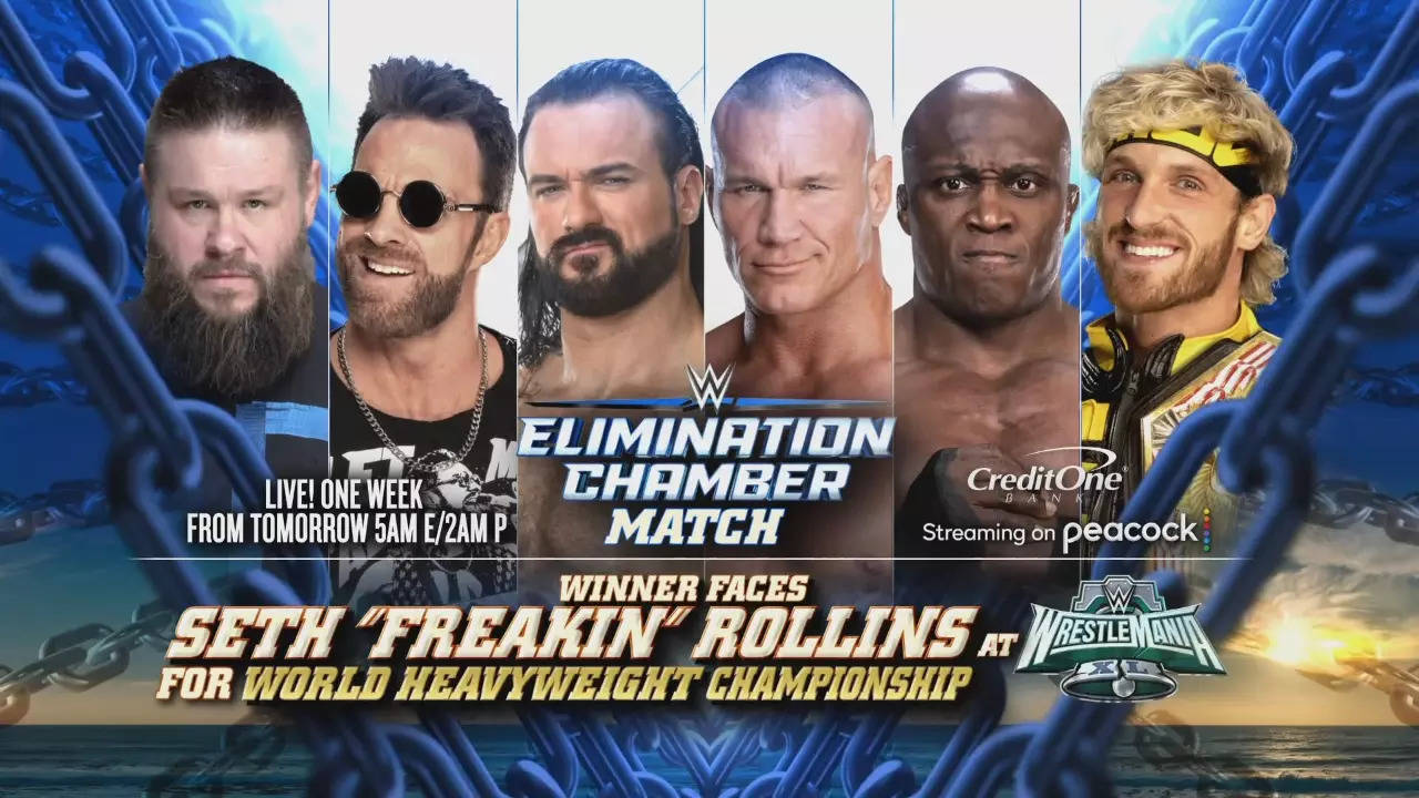 WWE Elimination Chamber 2024 Complete Match Card For Men's Lineup, All