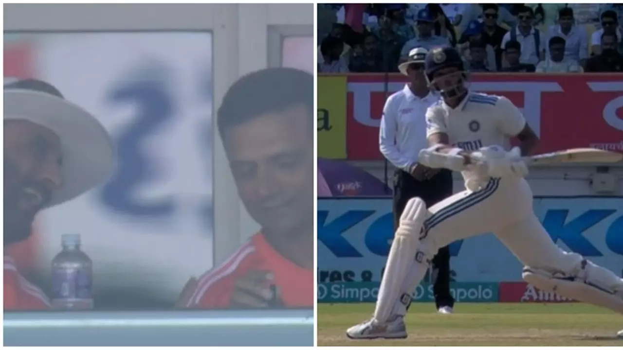 Rahul Dravid's Reaction To Yashasvi Jaiswal’s Double Reverse Sweep During IND vs ENG 3rd Test Goes Viral