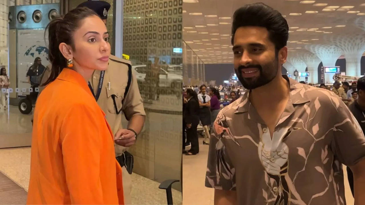 Rakul Preet Singh, Jackky Bhagnani Spotted At Airport As They Jet Off For Their Goa Wedding