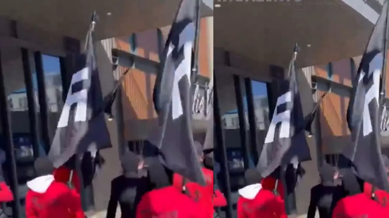 Blood Tribe Neo-Nazis March In Tennessee's Nashville Carrying Hitler's Swastika Flags | VIDEO