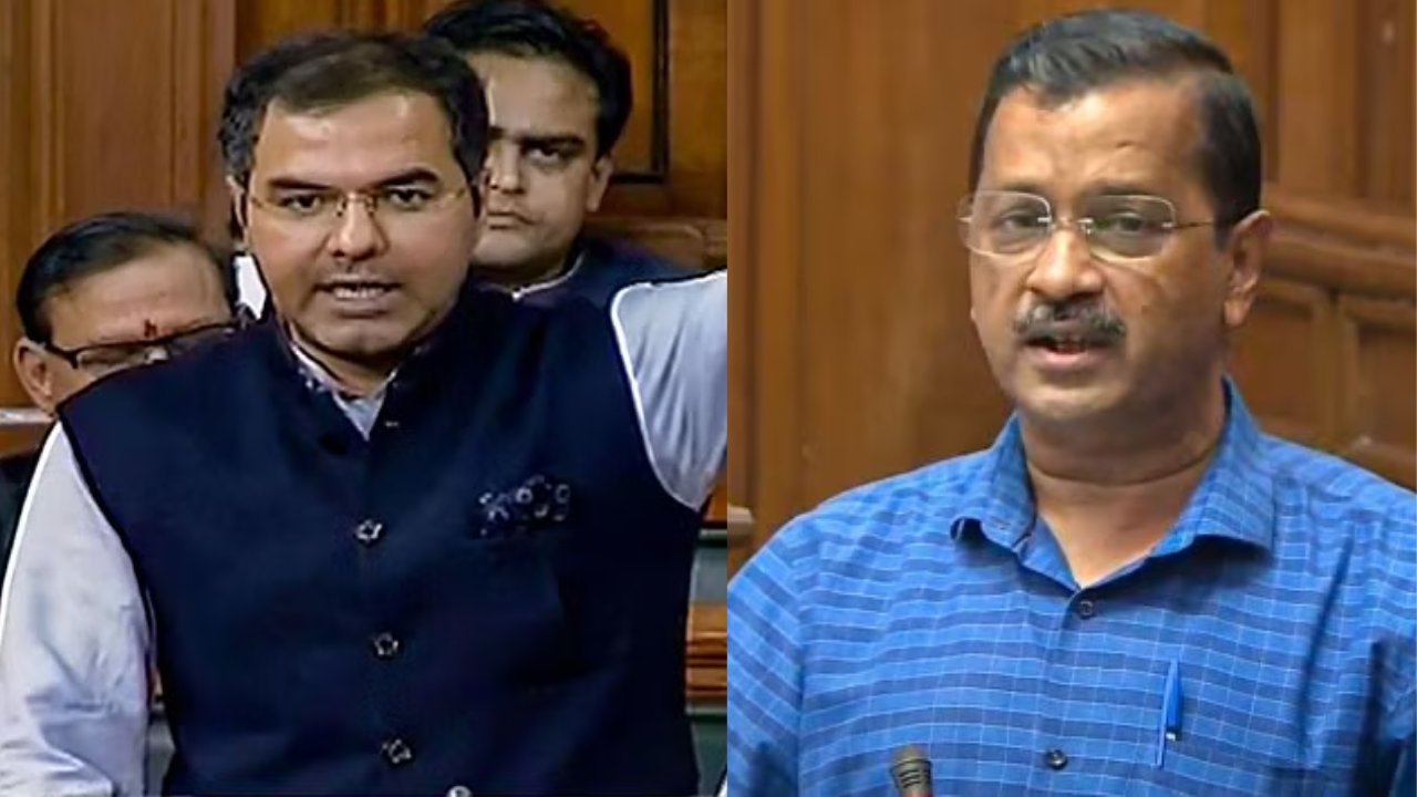 BJP MP Parvesh Verma and Delhi CM Arvind Kejriwal